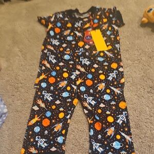 Space-Themed Pajama Set Bamboo Daywear New
